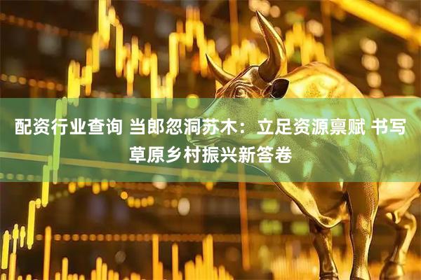 配资行业查询 当郎忽洞苏木：立足资源禀赋 书写草原乡村振兴新答卷